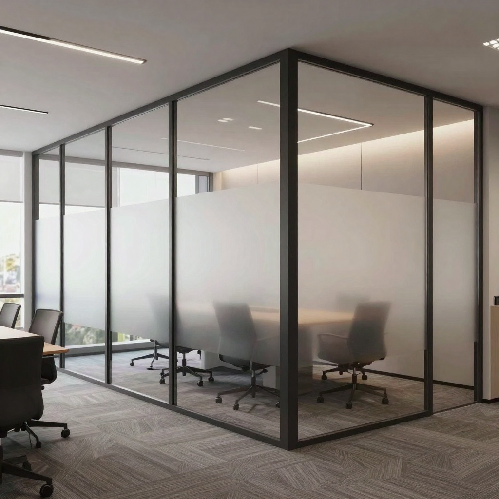 Salle de réunion avec films dépolis