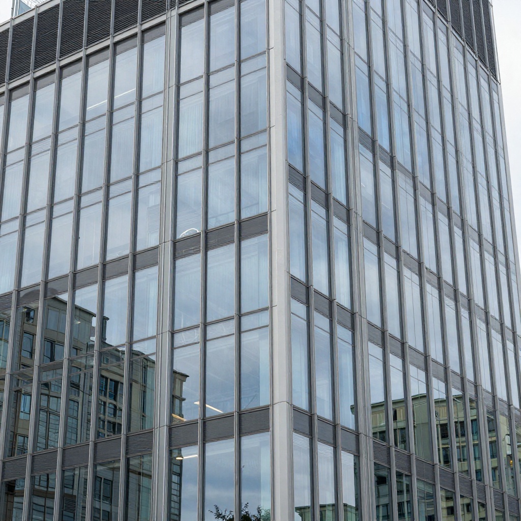 Façade vitrée avec film solaire